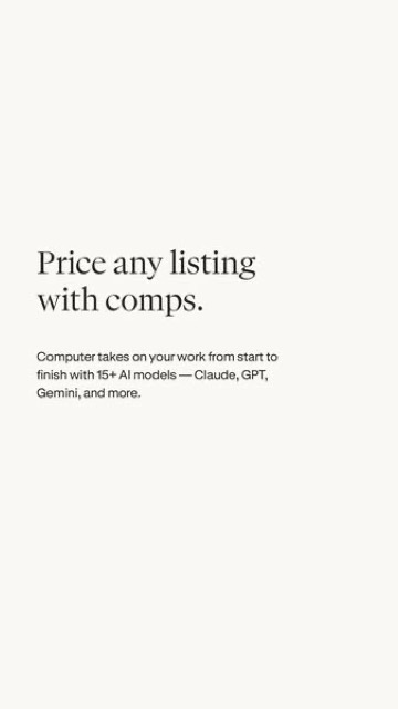 Perplexity real estate comps ad